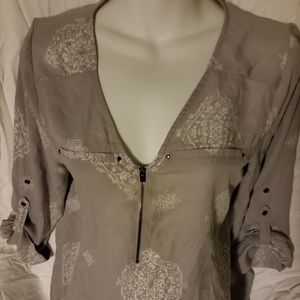 Nwt Maurices Women's Blouse Quarter Sleeve Shirt M